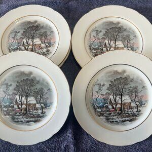 Vintage 1977 Avon Representatives Exclusive Christmas Plate Set of 8